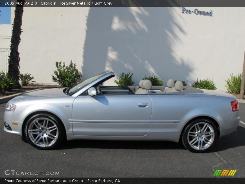 Ice Silver Metallic / Light Grey 2009 Audi A4 2.0T Cabriolet