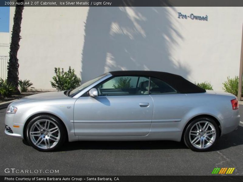 Ice Silver Metallic / Light Grey 2009 Audi A4 2.0T Cabriolet