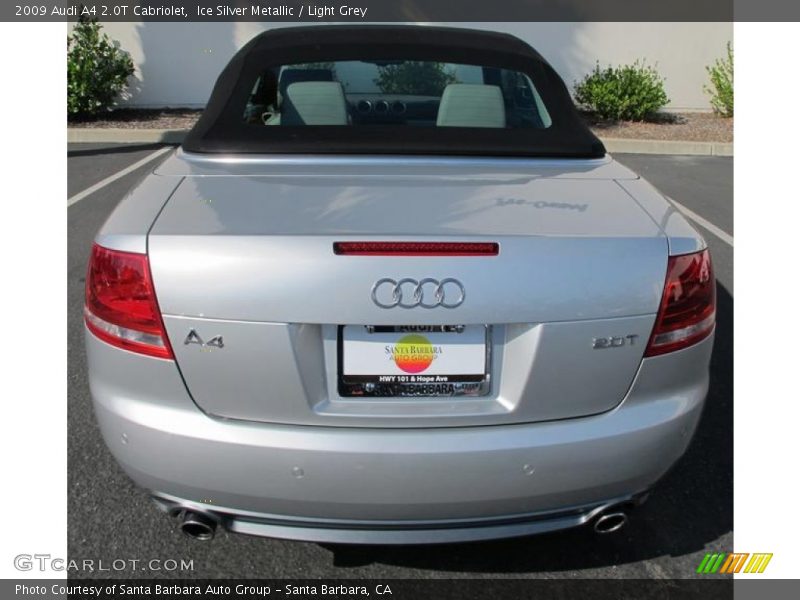 Ice Silver Metallic / Light Grey 2009 Audi A4 2.0T Cabriolet