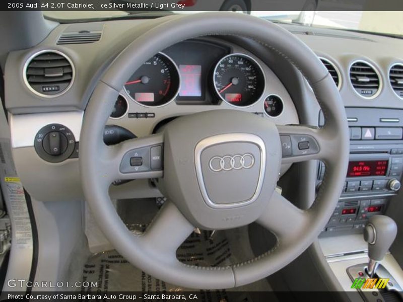 Ice Silver Metallic / Light Grey 2009 Audi A4 2.0T Cabriolet