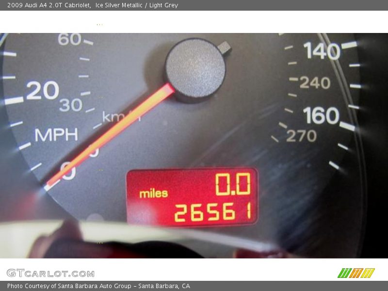 Ice Silver Metallic / Light Grey 2009 Audi A4 2.0T Cabriolet