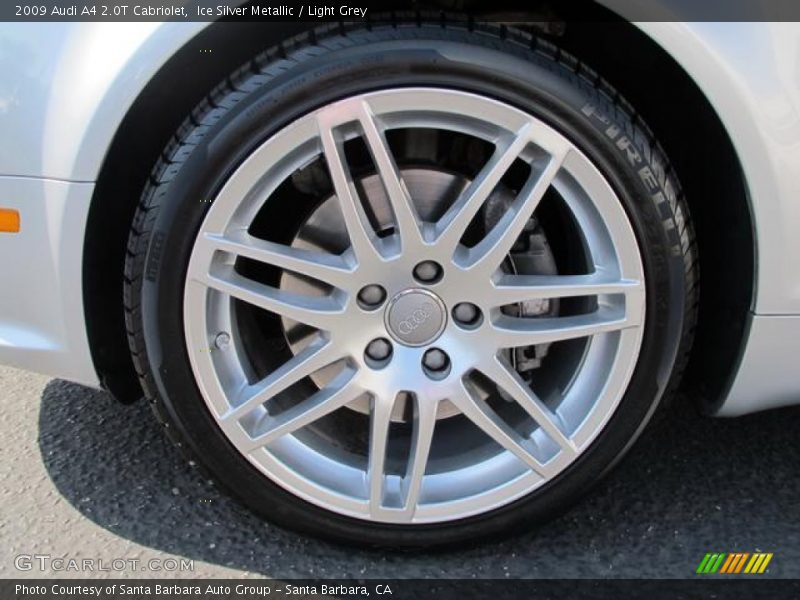 Ice Silver Metallic / Light Grey 2009 Audi A4 2.0T Cabriolet