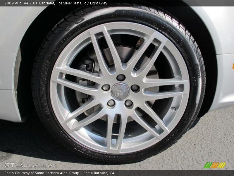 Ice Silver Metallic / Light Grey 2009 Audi A4 2.0T Cabriolet