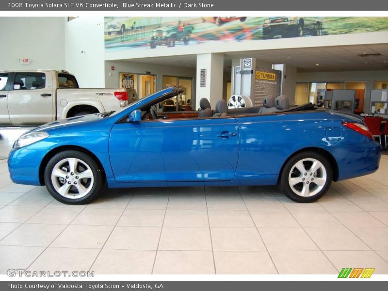 Blue Streak Metallic / Dark Stone 2008 Toyota Solara SLE V6 Convertible