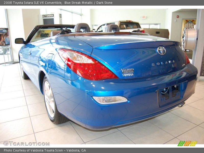 Blue Streak Metallic / Dark Stone 2008 Toyota Solara SLE V6 Convertible