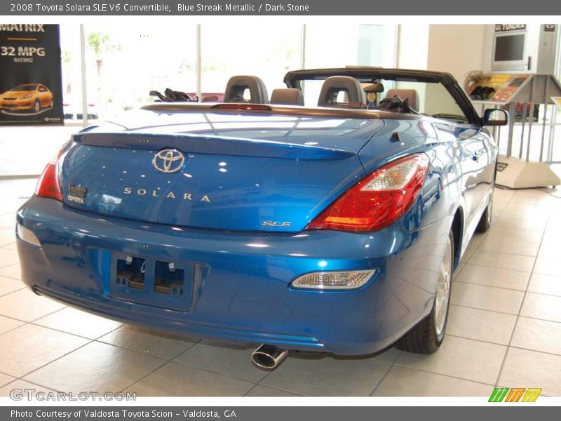 Blue Streak Metallic / Dark Stone 2008 Toyota Solara SLE V6 Convertible