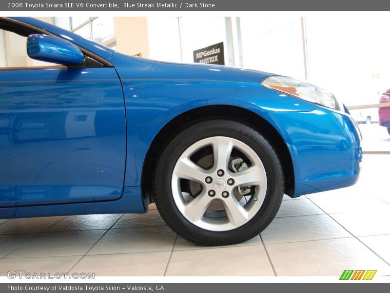 Blue Streak Metallic / Dark Stone 2008 Toyota Solara SLE V6 Convertible
