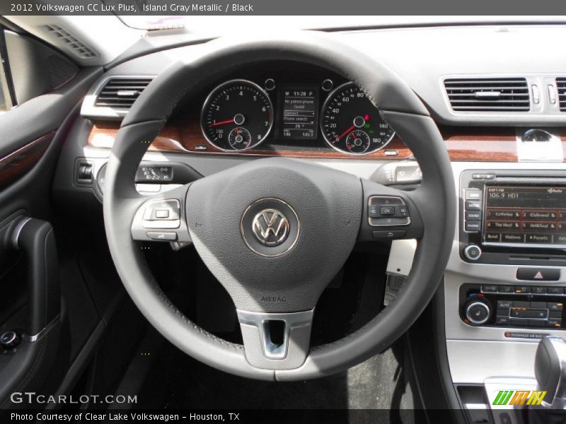 Island Gray Metallic / Black 2012 Volkswagen CC Lux Plus