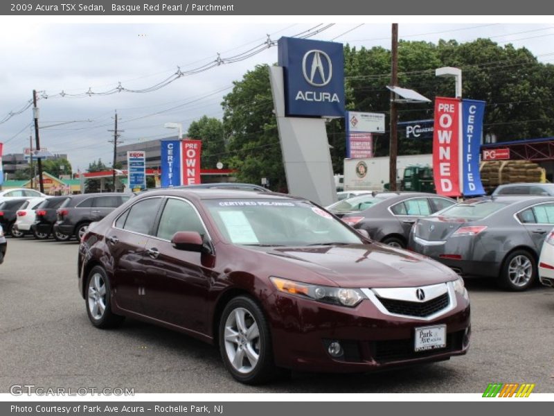 Basque Red Pearl / Parchment 2009 Acura TSX Sedan