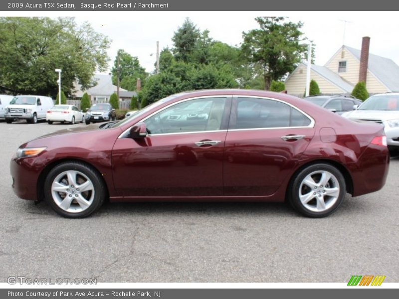 Basque Red Pearl / Parchment 2009 Acura TSX Sedan