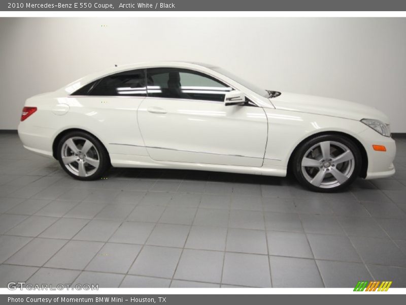 Arctic White / Black 2010 Mercedes-Benz E 550 Coupe