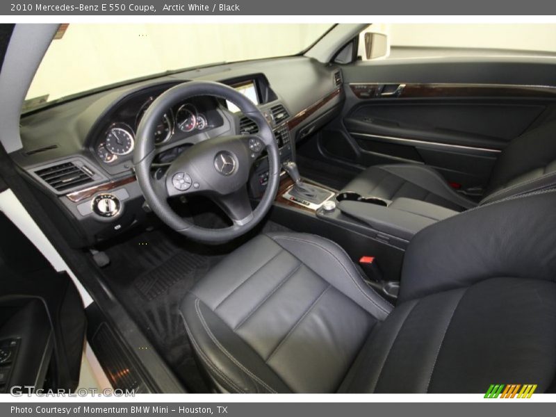 Arctic White / Black 2010 Mercedes-Benz E 550 Coupe