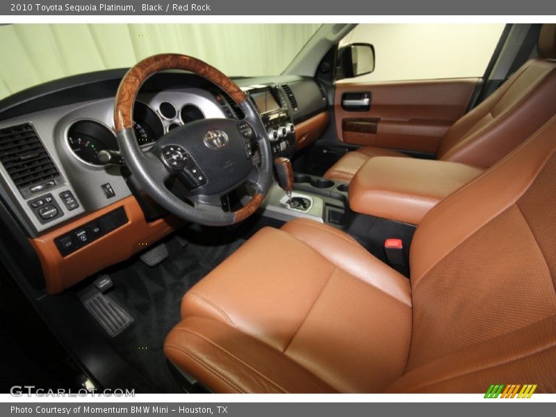 Black / Red Rock 2010 Toyota Sequoia Platinum