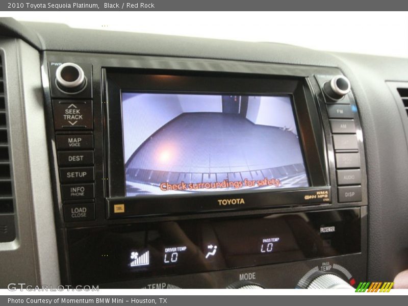 Black / Red Rock 2010 Toyota Sequoia Platinum