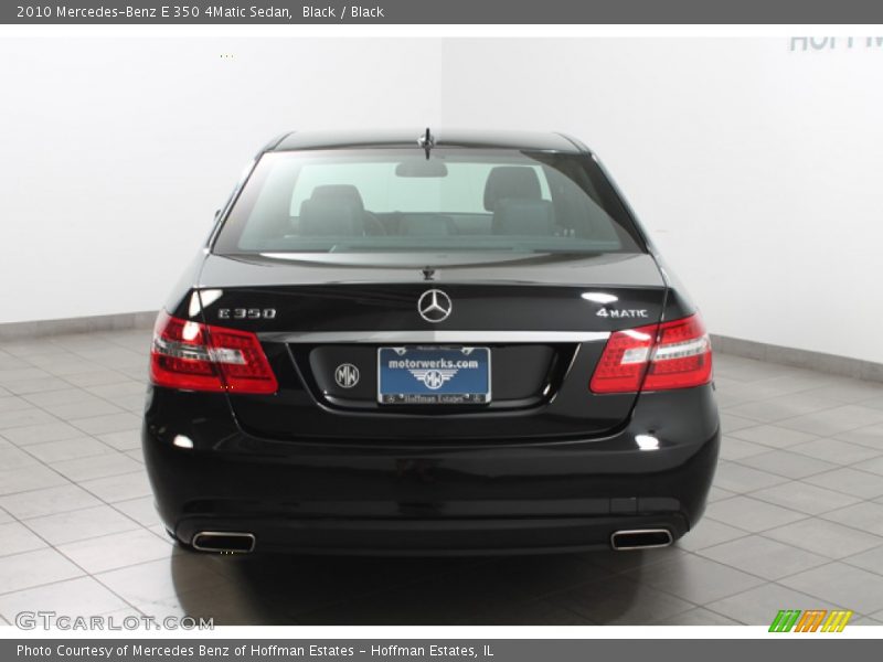 Black / Black 2010 Mercedes-Benz E 350 4Matic Sedan