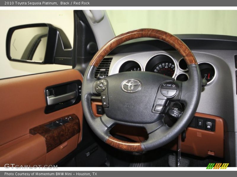 Black / Red Rock 2010 Toyota Sequoia Platinum
