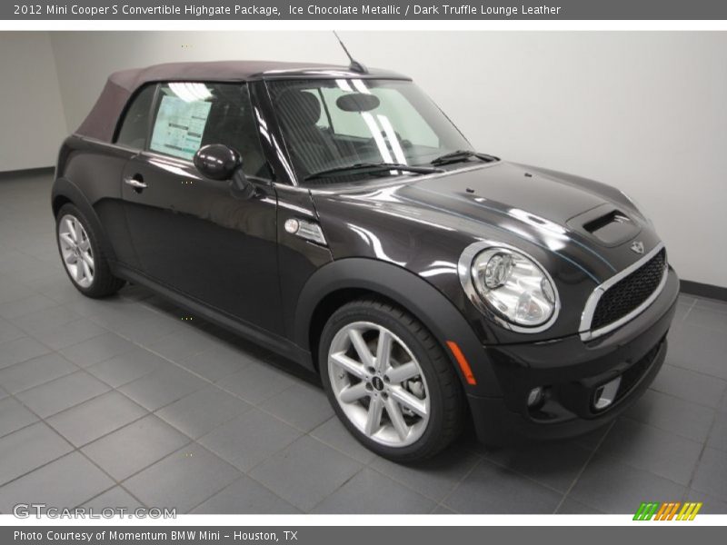 Front 3/4 View of 2012 Cooper S Convertible Highgate Package