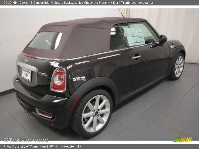 Ice Chocolate Metallic / Dark Truffle Lounge Leather 2012 Mini Cooper S Convertible Highgate Package