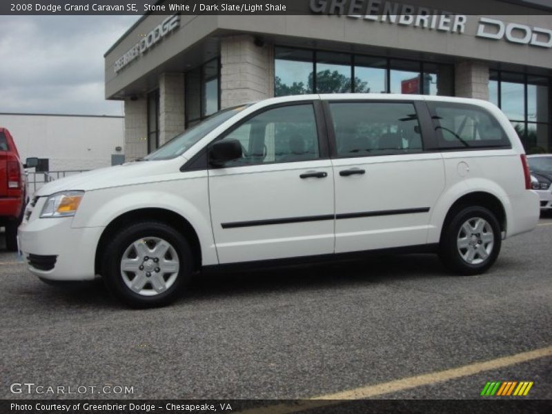 Stone White / Dark Slate/Light Shale 2008 Dodge Grand Caravan SE