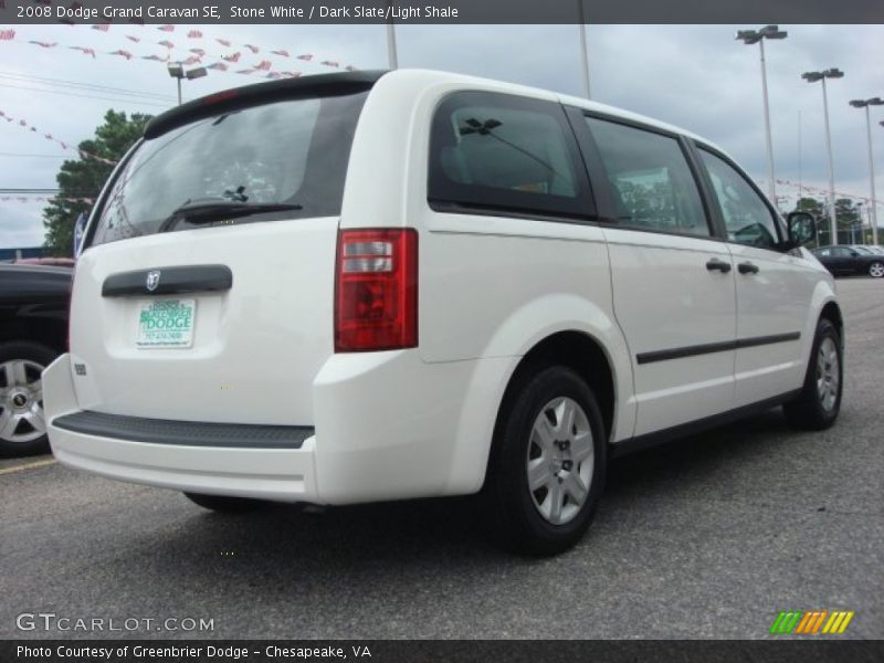 Stone White / Dark Slate/Light Shale 2008 Dodge Grand Caravan SE