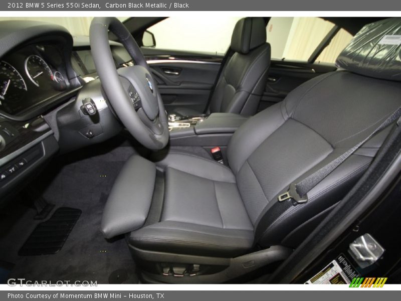 Carbon Black Metallic / Black 2012 BMW 5 Series 550i Sedan