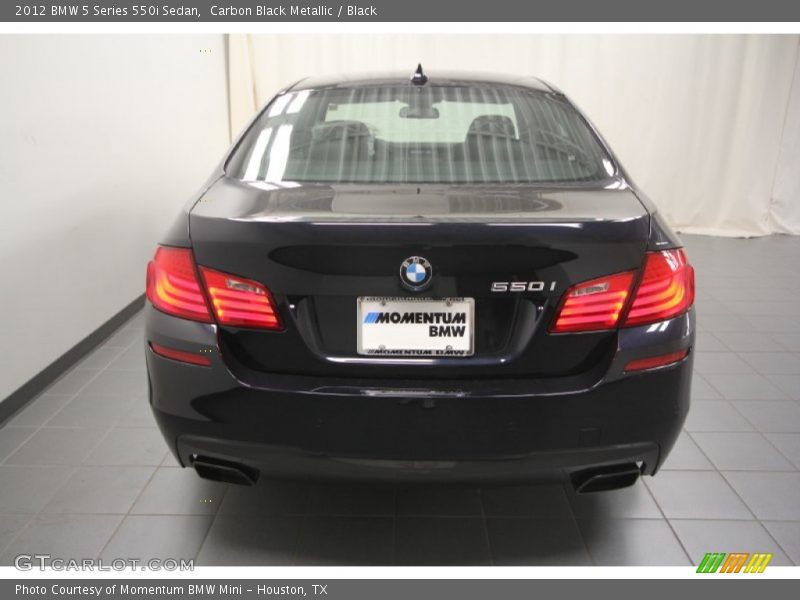 Carbon Black Metallic / Black 2012 BMW 5 Series 550i Sedan