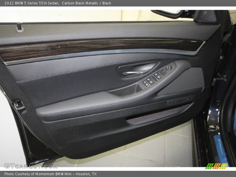 Carbon Black Metallic / Black 2012 BMW 5 Series 550i Sedan
