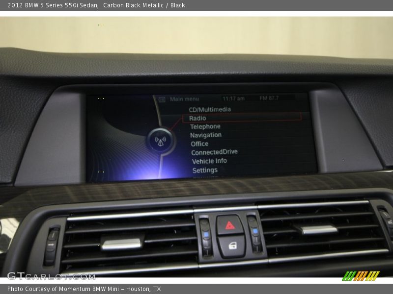 Carbon Black Metallic / Black 2012 BMW 5 Series 550i Sedan