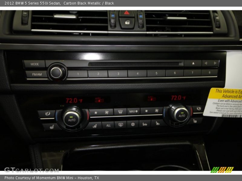 Carbon Black Metallic / Black 2012 BMW 5 Series 550i Sedan
