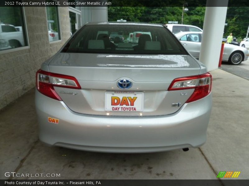 Classic Silver Metallic / Ash 2012 Toyota Camry Hybrid LE