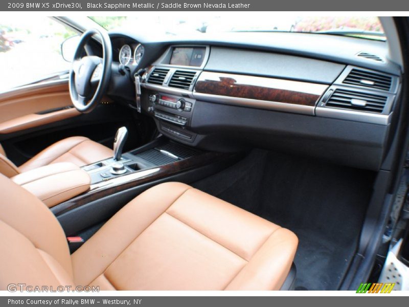 Black Sapphire Metallic / Saddle Brown Nevada Leather 2009 BMW X5 xDrive30i