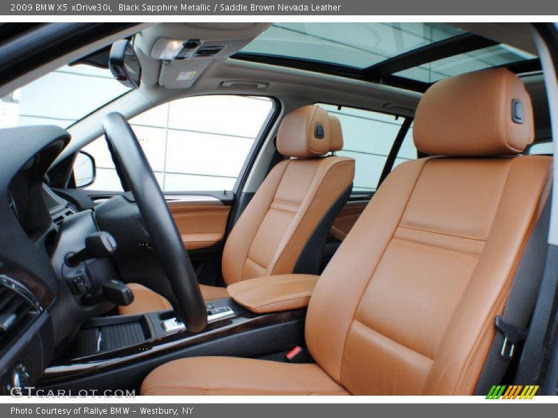Black Sapphire Metallic / Saddle Brown Nevada Leather 2009 BMW X5 xDrive30i