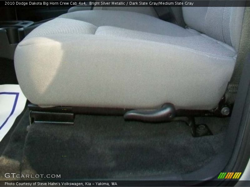 Bright Silver Metallic / Dark Slate Gray/Medium Slate Gray 2010 Dodge Dakota Big Horn Crew Cab 4x4