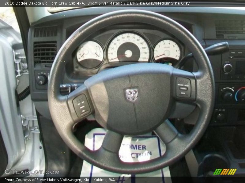 Bright Silver Metallic / Dark Slate Gray/Medium Slate Gray 2010 Dodge Dakota Big Horn Crew Cab 4x4