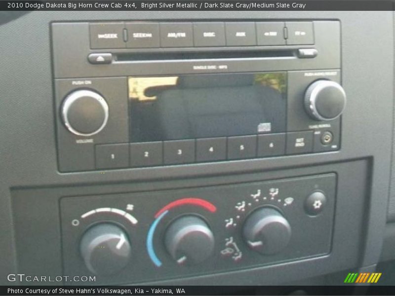 Bright Silver Metallic / Dark Slate Gray/Medium Slate Gray 2010 Dodge Dakota Big Horn Crew Cab 4x4