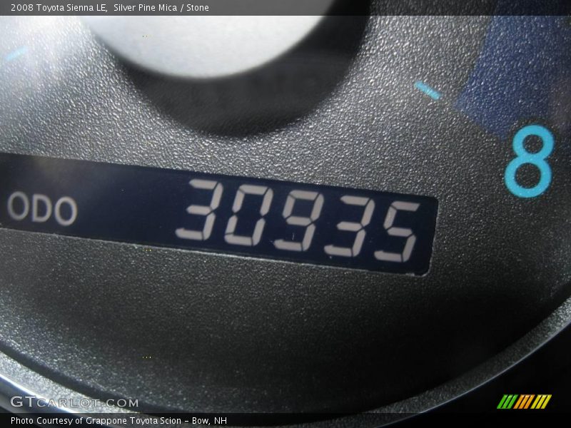 Silver Pine Mica / Stone 2008 Toyota Sienna LE