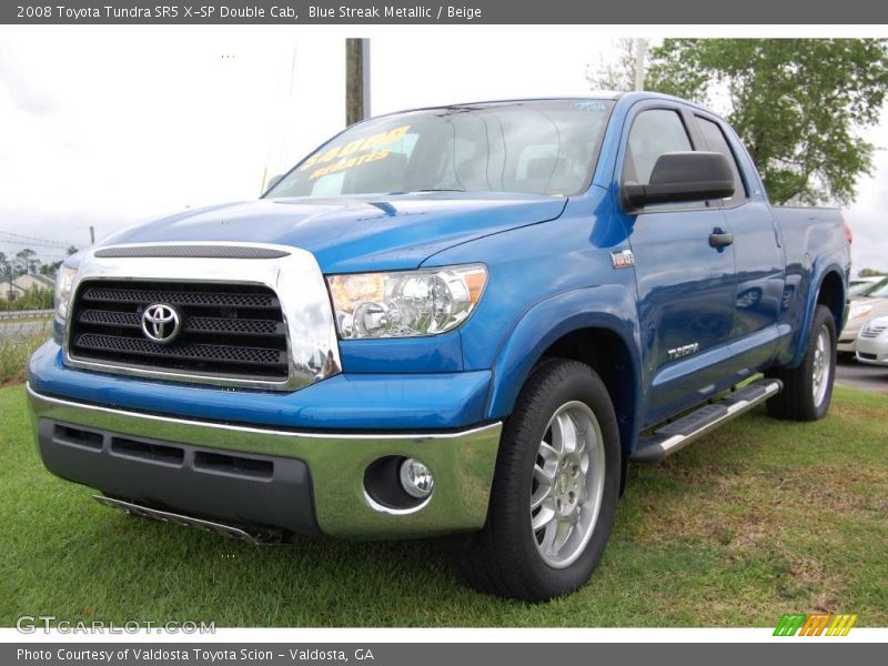 Blue Streak Metallic / Beige 2008 Toyota Tundra SR5 X-SP Double Cab