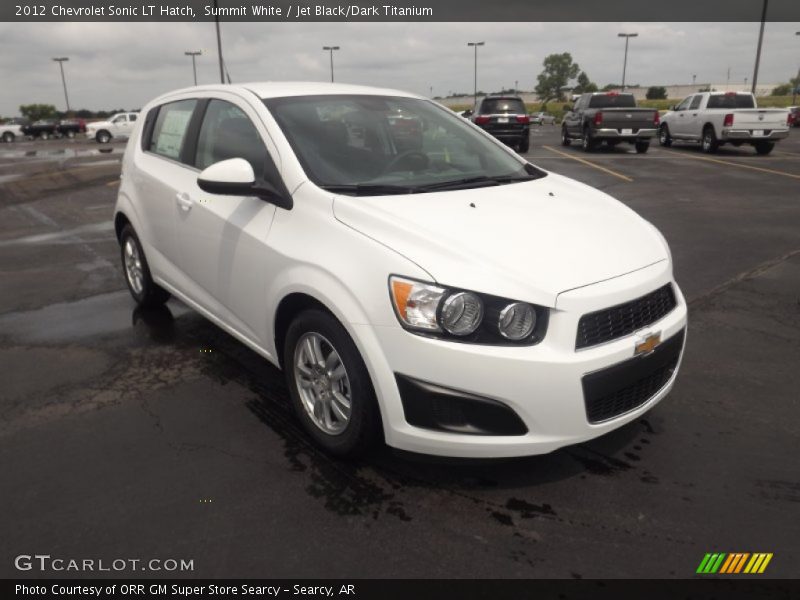 Summit White / Jet Black/Dark Titanium 2012 Chevrolet Sonic LT Hatch