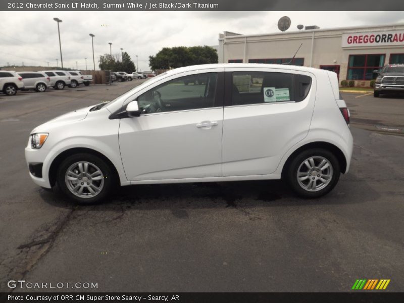 Summit White / Jet Black/Dark Titanium 2012 Chevrolet Sonic LT Hatch