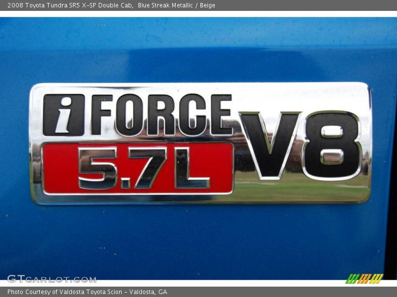Blue Streak Metallic / Beige 2008 Toyota Tundra SR5 X-SP Double Cab