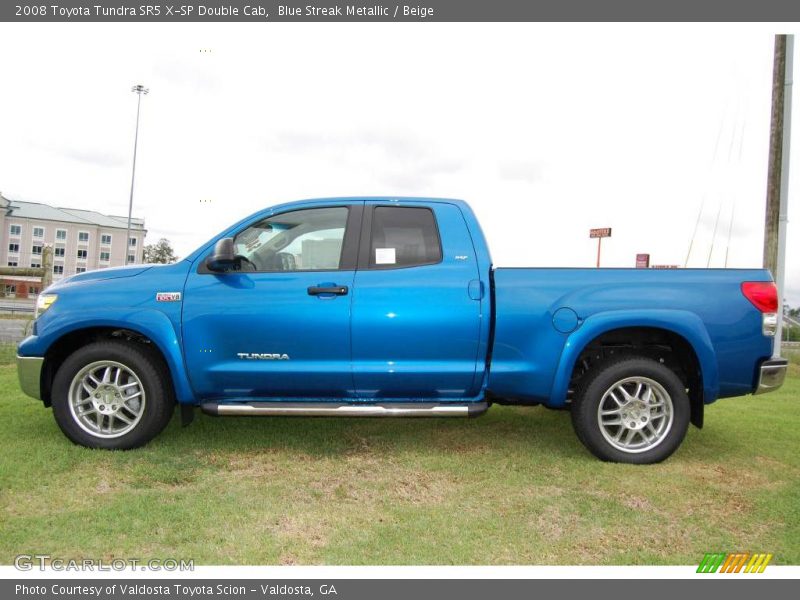 Blue Streak Metallic / Beige 2008 Toyota Tundra SR5 X-SP Double Cab