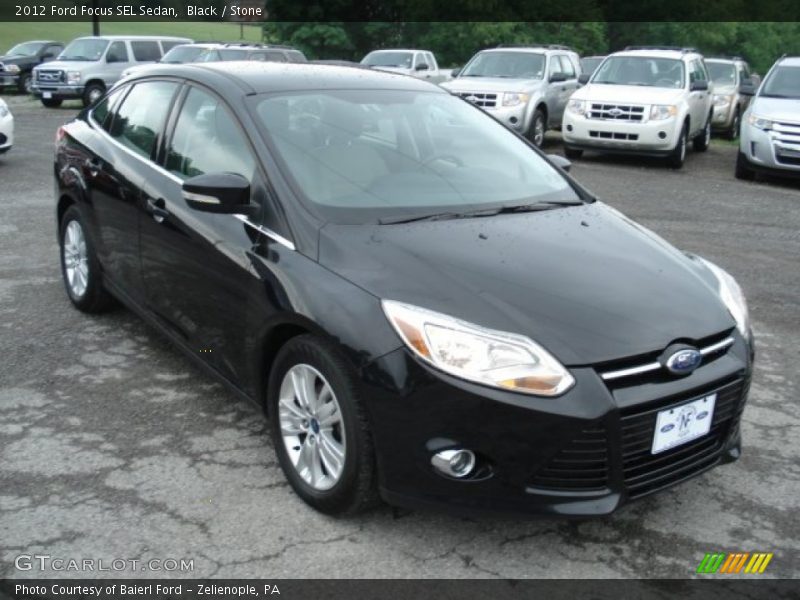 Black / Stone 2012 Ford Focus SEL Sedan