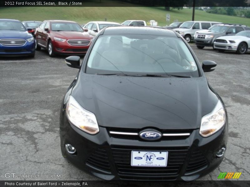 Black / Stone 2012 Ford Focus SEL Sedan