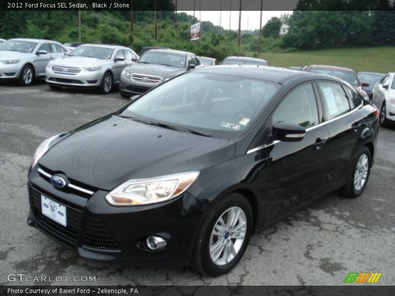 Black / Stone 2012 Ford Focus SEL Sedan
