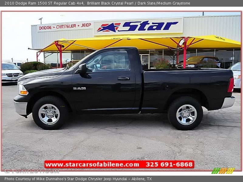 Brilliant Black Crystal Pearl / Dark Slate/Medium Graystone 2010 Dodge Ram 1500 ST Regular Cab 4x4