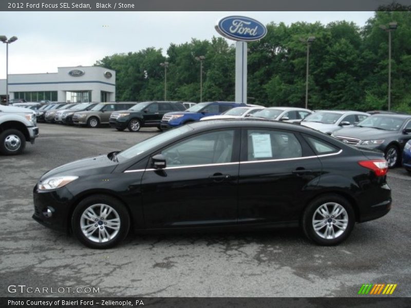 Black / Stone 2012 Ford Focus SEL Sedan