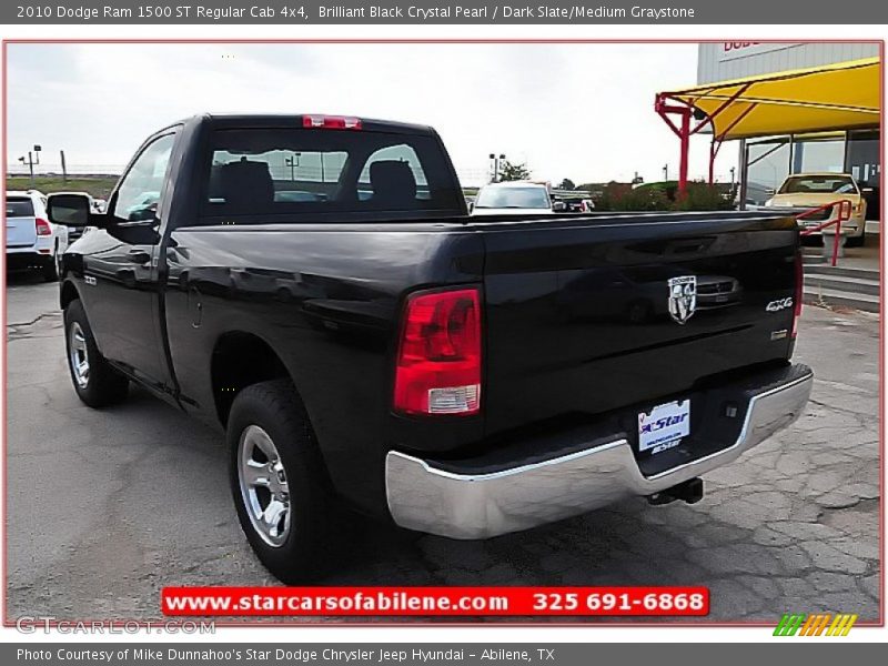 Brilliant Black Crystal Pearl / Dark Slate/Medium Graystone 2010 Dodge Ram 1500 ST Regular Cab 4x4
