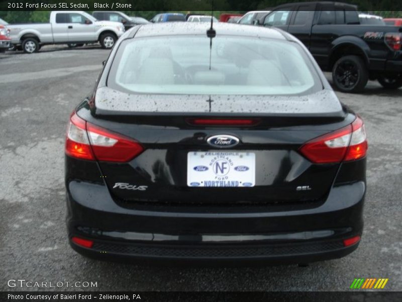 Black / Stone 2012 Ford Focus SEL Sedan