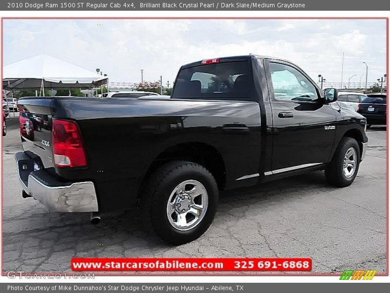 Brilliant Black Crystal Pearl / Dark Slate/Medium Graystone 2010 Dodge Ram 1500 ST Regular Cab 4x4