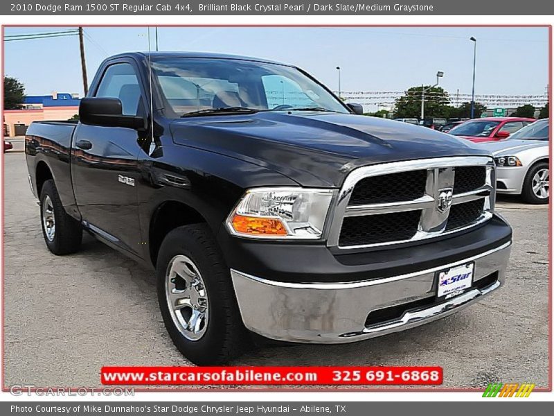 Brilliant Black Crystal Pearl / Dark Slate/Medium Graystone 2010 Dodge Ram 1500 ST Regular Cab 4x4